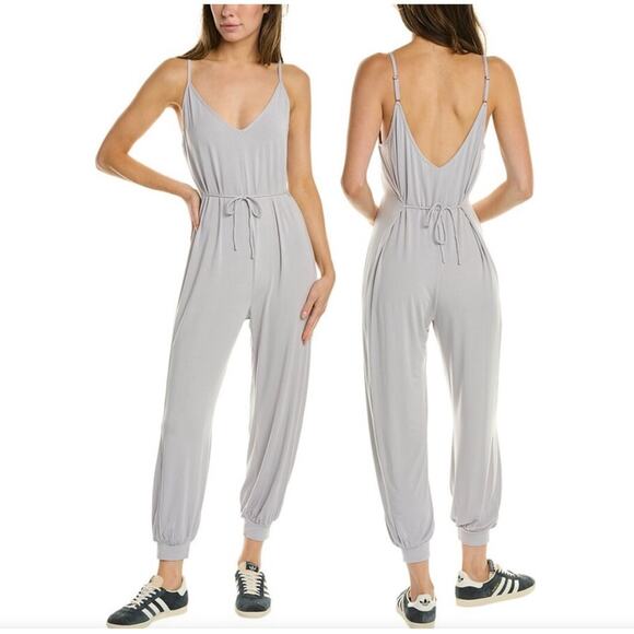 Eberjey Jumpsuit Women's Small Finley Knotted Grey Soft - Picture 1 of 9